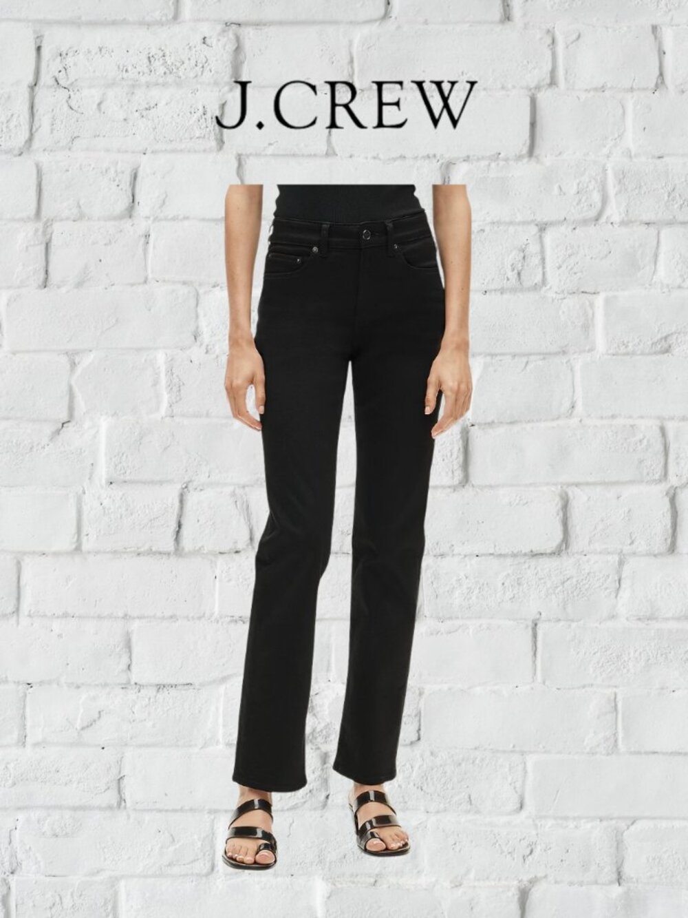 J.Crew Toothpick Black 10" High Rise Skinny Jeans Size 30